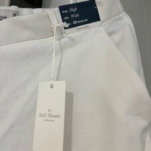 Abercrombie & Fitch Sloane White Trousers